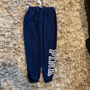 XS PINK Navy sweat pants